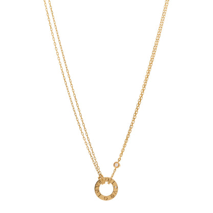 Cartier 18K Yellow Gold 2 Diamond LOVE Necklace 1 of 4