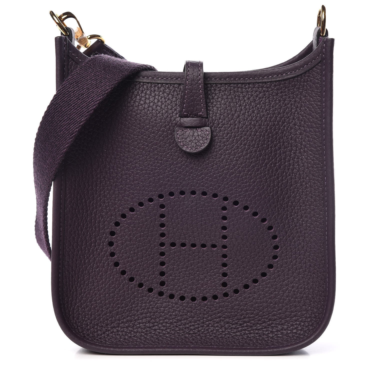 Hermes Taurillon Clemence Evelyne TPM Raisin 1 of 10