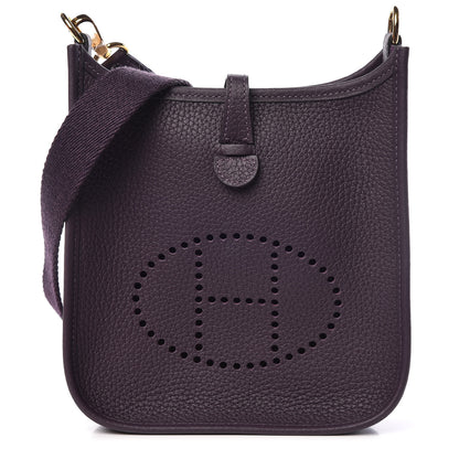 Hermes Taurillon Clemence Evelyne TPM Raisin 1 of 10