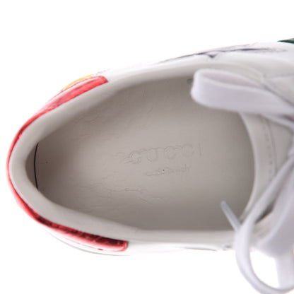 Gucci Calfskin Ayers Web Star Embroidered Mens Ace Sneakers 37.5 White Multi 11 of 14