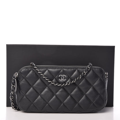 Chanel Lambskin Quilted Small Clutch With Chain Black 12 of 12