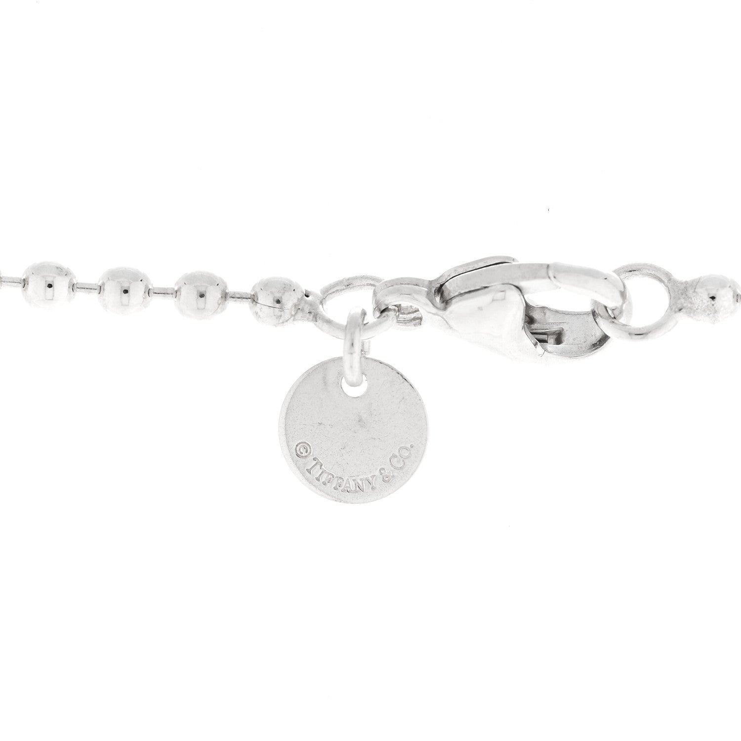 Tiffany Sterling Silver 1837 Dog Tag Pendant Necklace 5 of 5