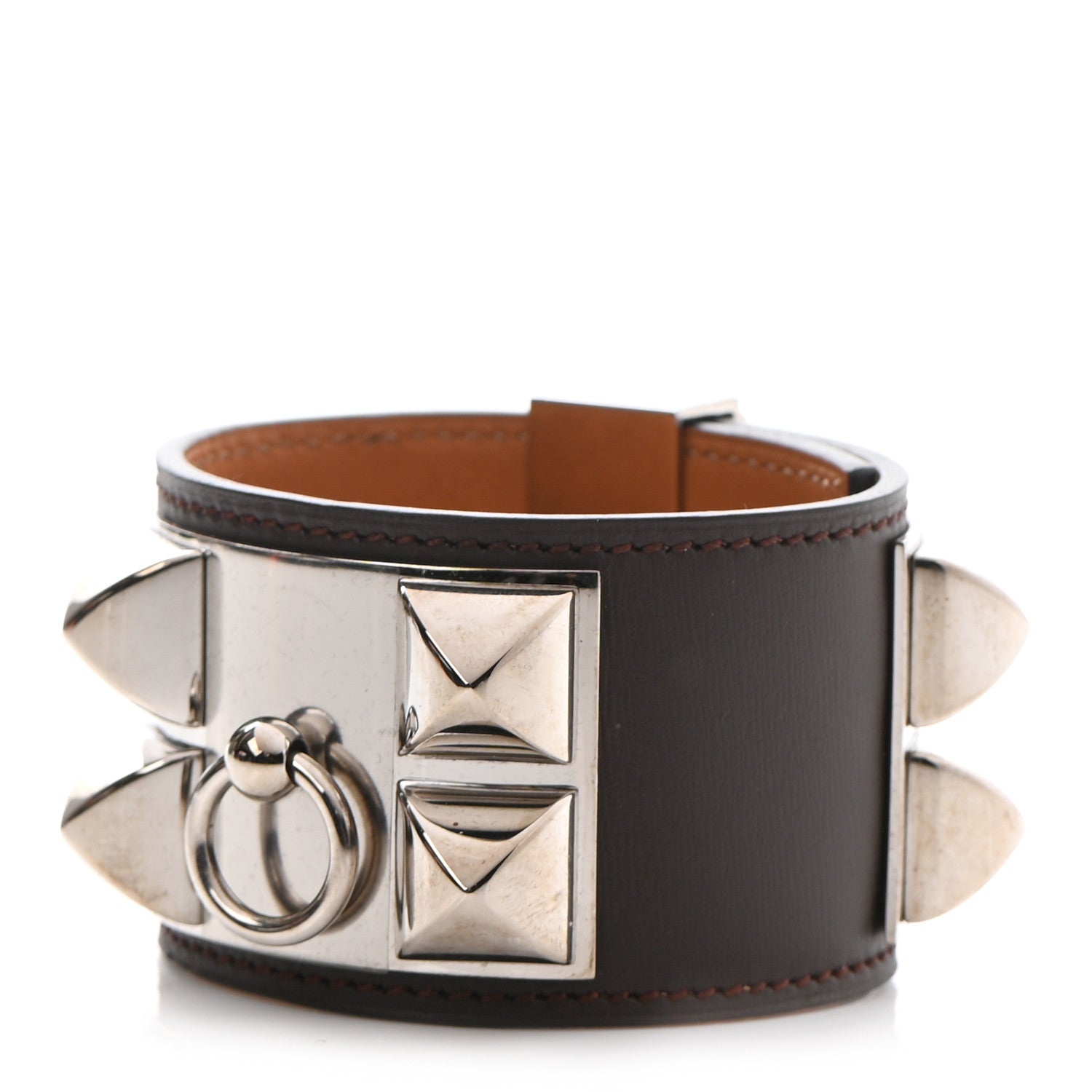 Hermes Chamonix Collier De Chien CDC Bracelet S Chocolate 1 of 10