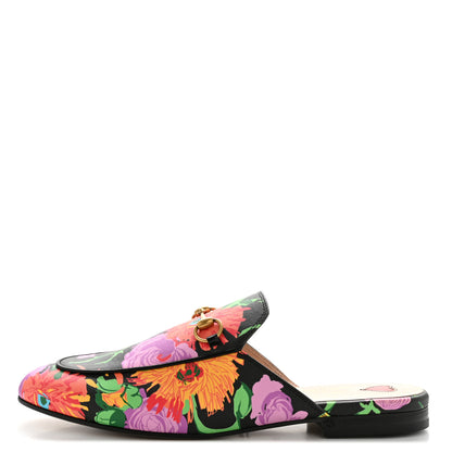 Gucci X KEN SCOTT Canvas Infinity Jenni Women's Princetown Slippers 39 Black Pink 1 of 11