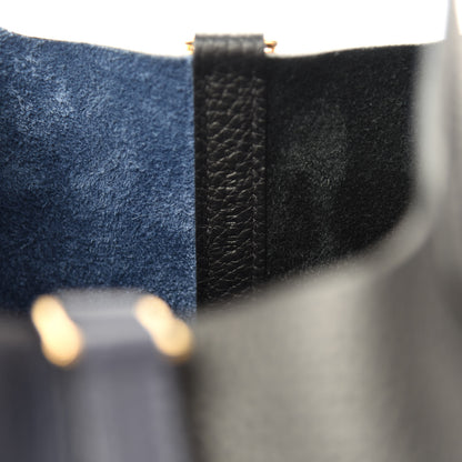 Hermes Taurillon Clemence Casaque Picotin Lock 18 PM Blue Nuit Black Blue Frida 9 of 10