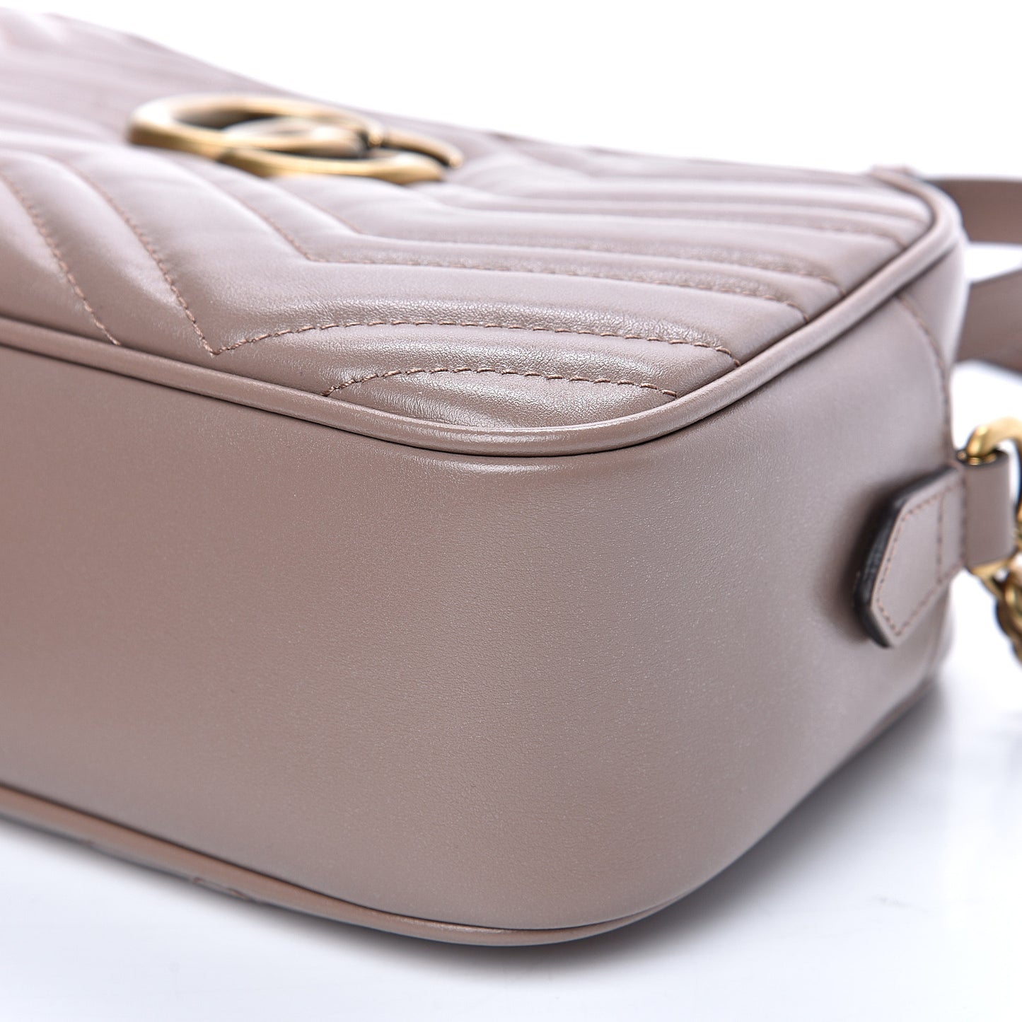 Calfskin Matelasse Small GG Marmont Chain Shoulder Bag Porcelain Rose