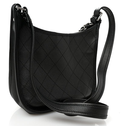 Chanel Calfskin Quilted Jungle Stroll Hobo Bag Black 3 of 10