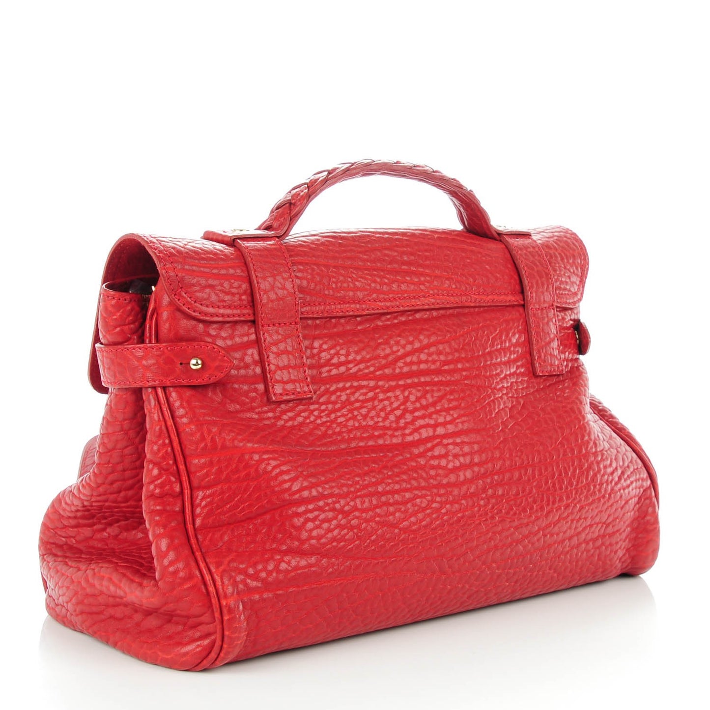 Shrunken Calfskin Medium Alexa Poppy Red