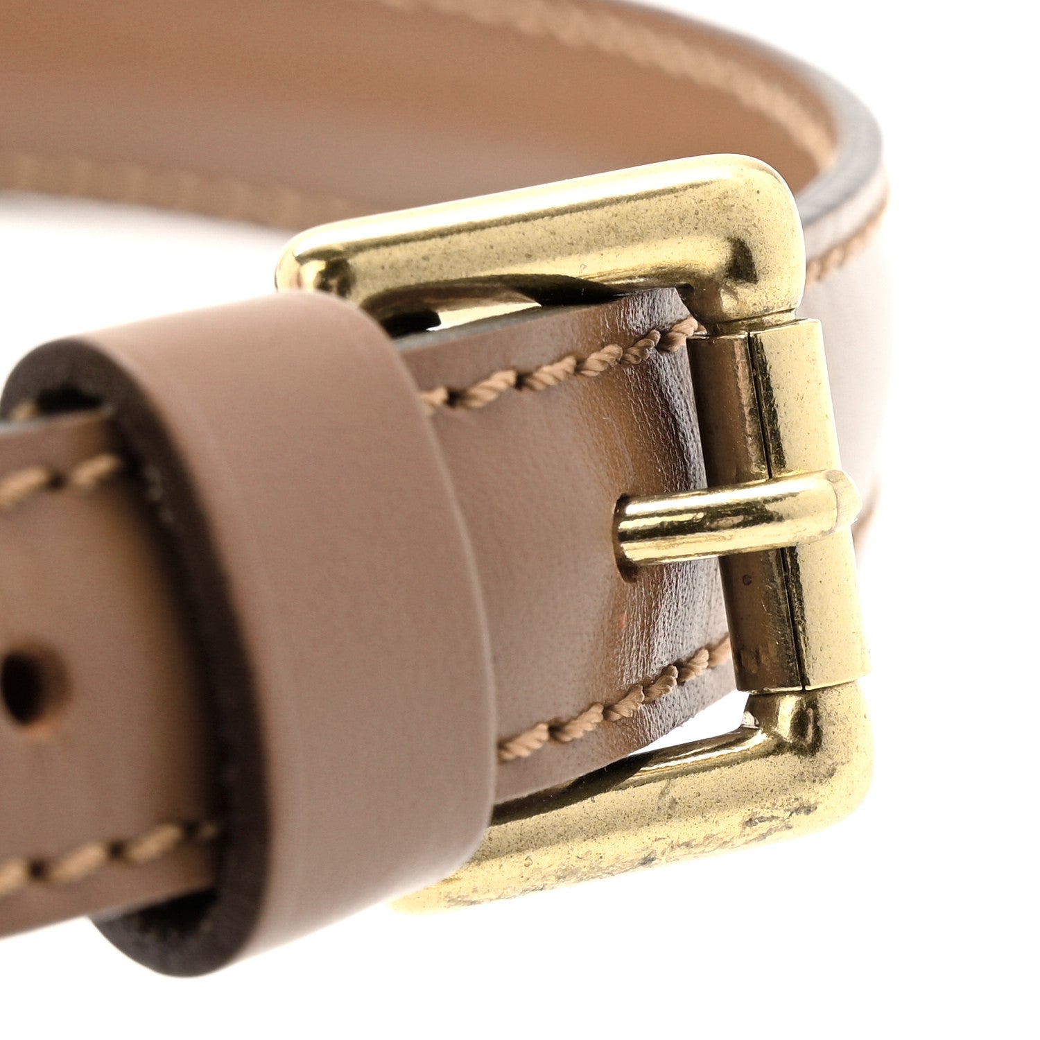 Louis Vuitton Calfskin 16mm Adjustable Shoulder Strap Brown Brown 4 of 5