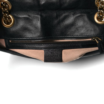 Gucci Calfskin Matelasse Small GG Marmont Shoulder Bag Black 6 of 15
