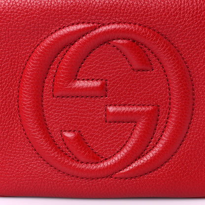 Gucci Pebbled Calfskin Small Soho Disco Bag Tabasco Red 15 of 17