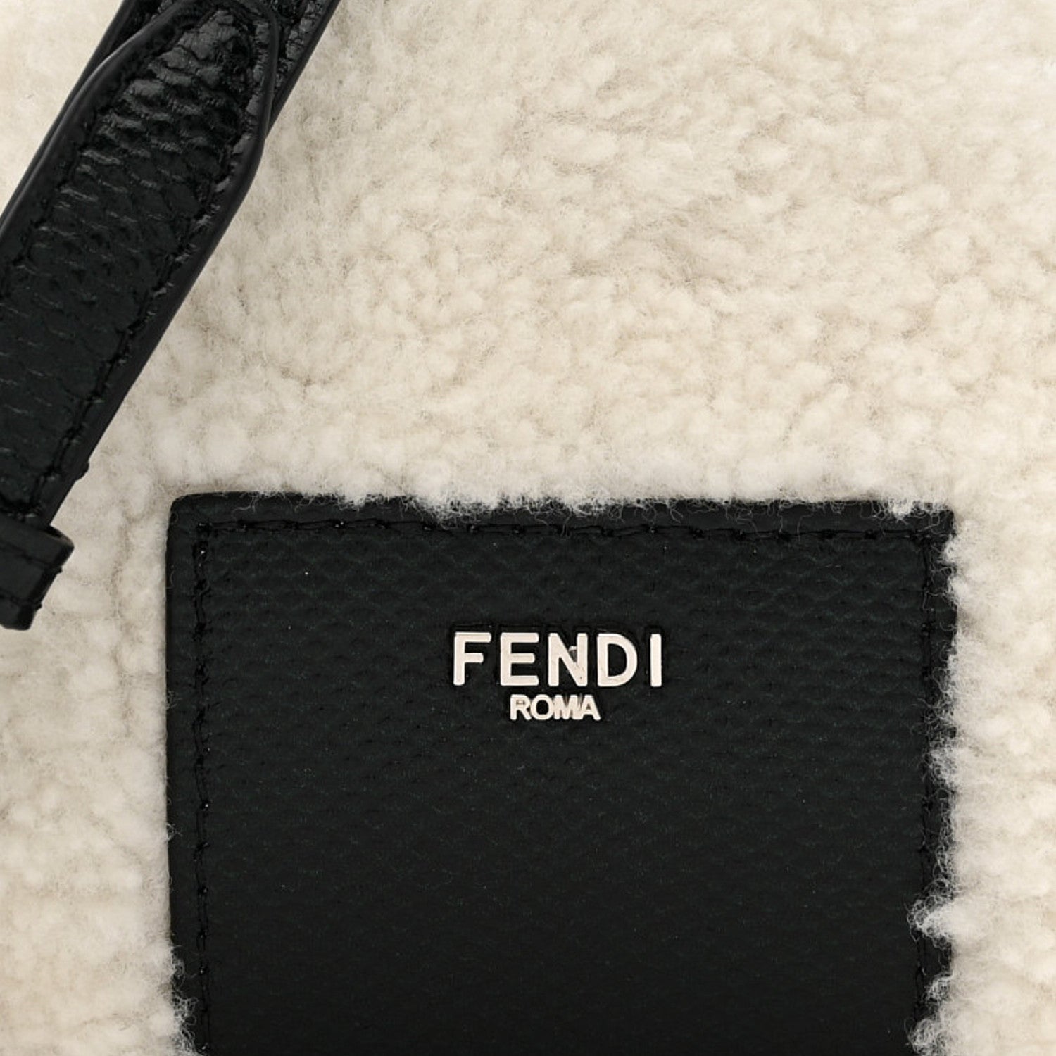 Fendi Sheepskin Karung Miniature Onigiri Bag White Ice Verde Alga 9 of 11