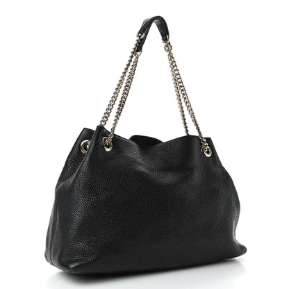 Gucci Pebbled Calfskin Medium Soho Chain Shoulder Bag Black 2 of 6