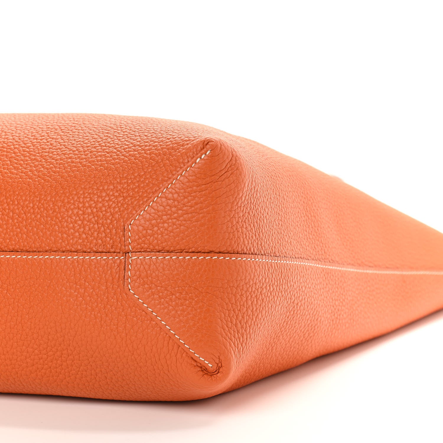 Hermes Taurillon Clemence Double Sens 45 Reversible Tote Orange Gold 23 of 28