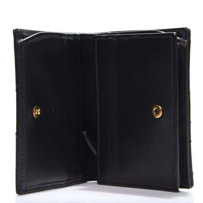 Gucci Calfskin Matelasse GG Marmont Card Case Wallet Black 4 of 12