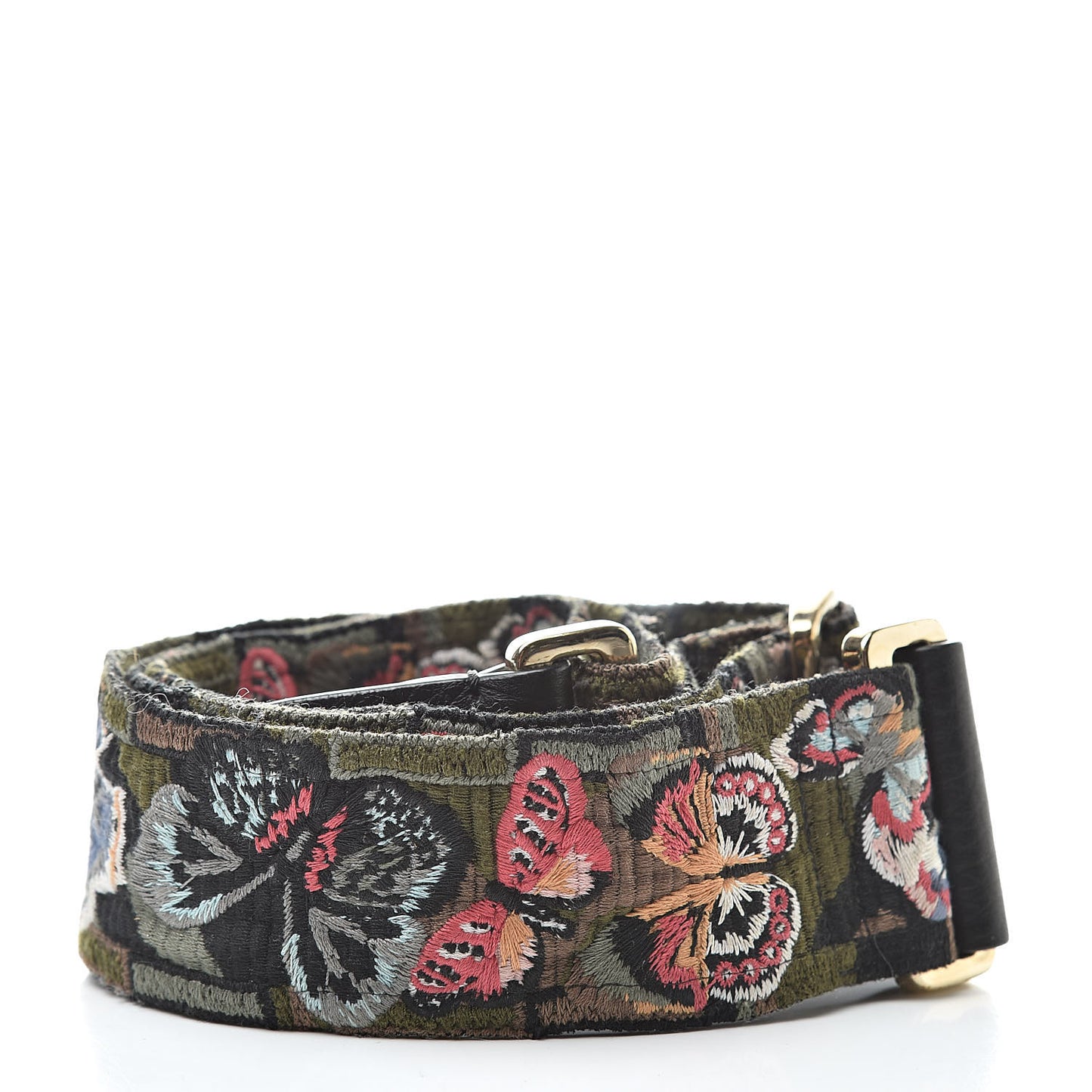 Canvas Camubutterfly Rockstud Guitar Strap Multicolor