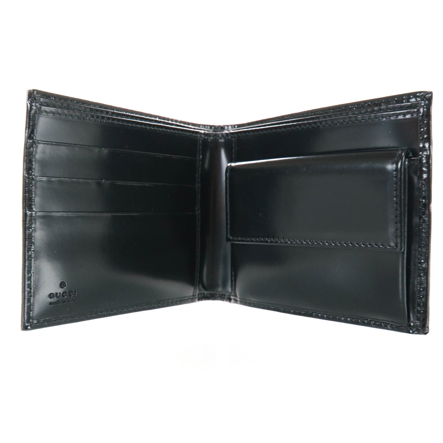 Gucci Mens Leather Billfold Wallet Black 3 of 6