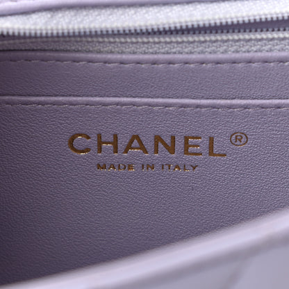 Chanel Lambskin Quilted Mini Rectangular Flap Light Purple 5 of 10