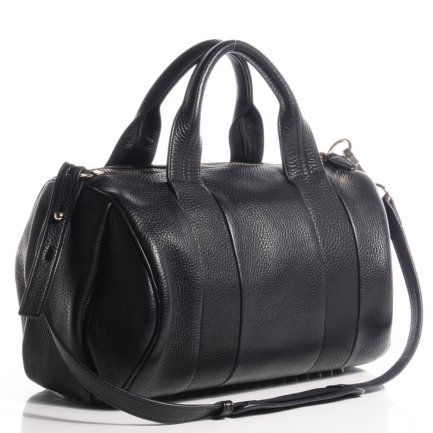 Alexander Wang Pebbled Lambskin Rocco with Pale Gold Hardware Soft Black 3 of 7