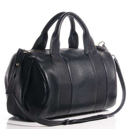Alexander Wang Pebbled Lambskin Rocco with Pale Gold Hardware Soft Black 3 of 7