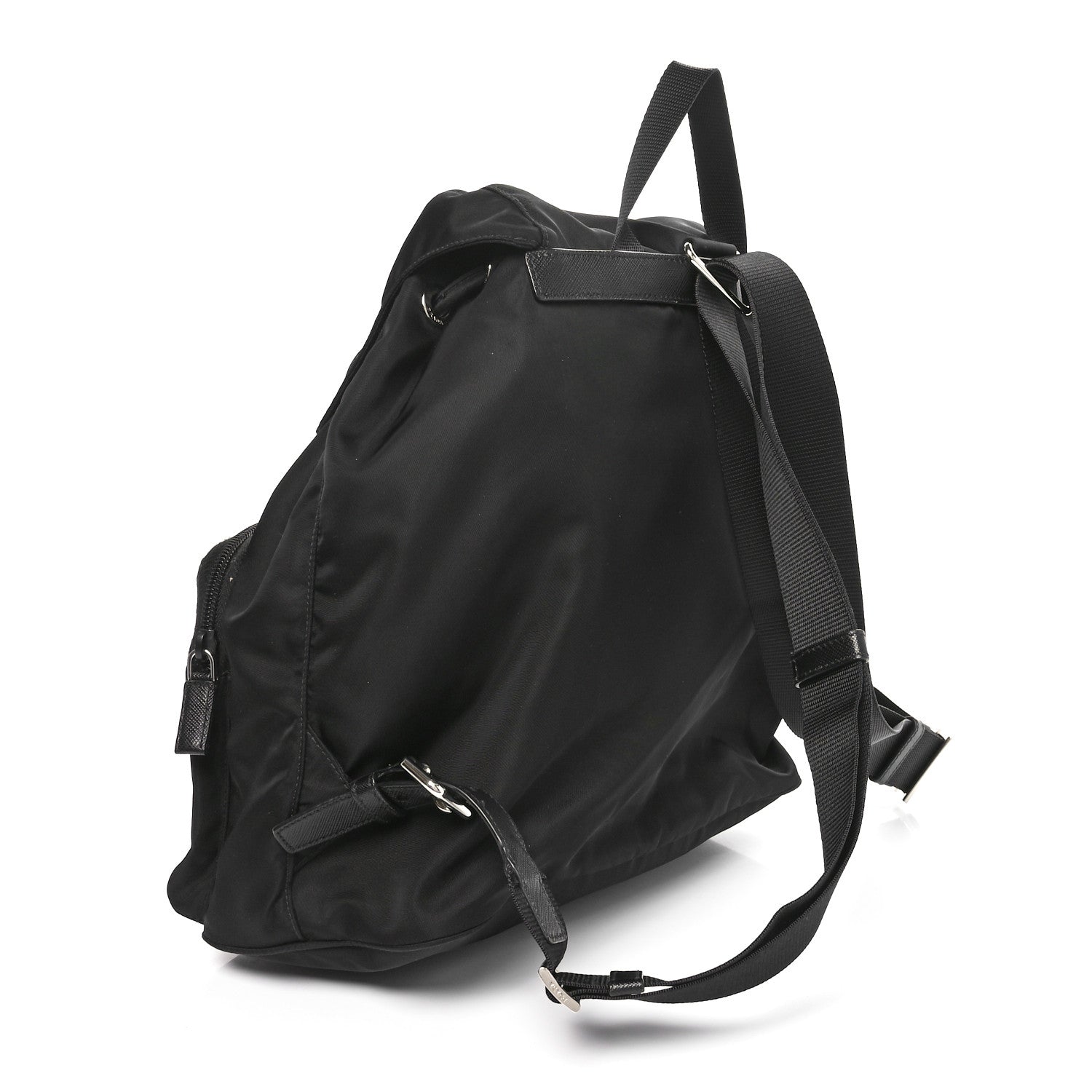 Prada Tessuto Nylon Saffiano Vela Backpack Black 3 of 9