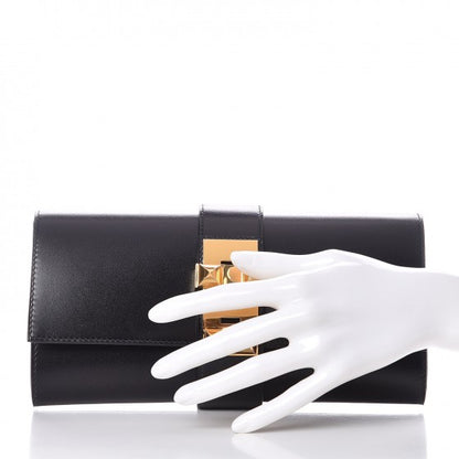 Hermes Tadelakt Medor 23 Clutch Black 2 of 8
