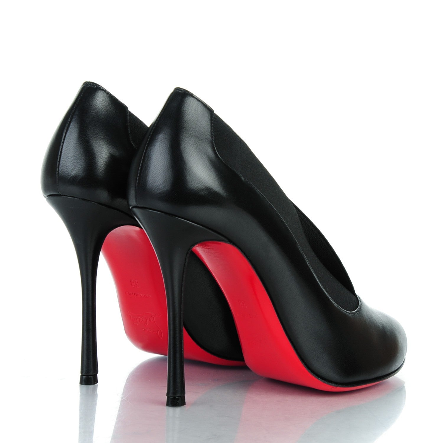 Christian Louboutin Shiny Nappa Toot Couverte 100 Pumps 38 Black 4 of 8