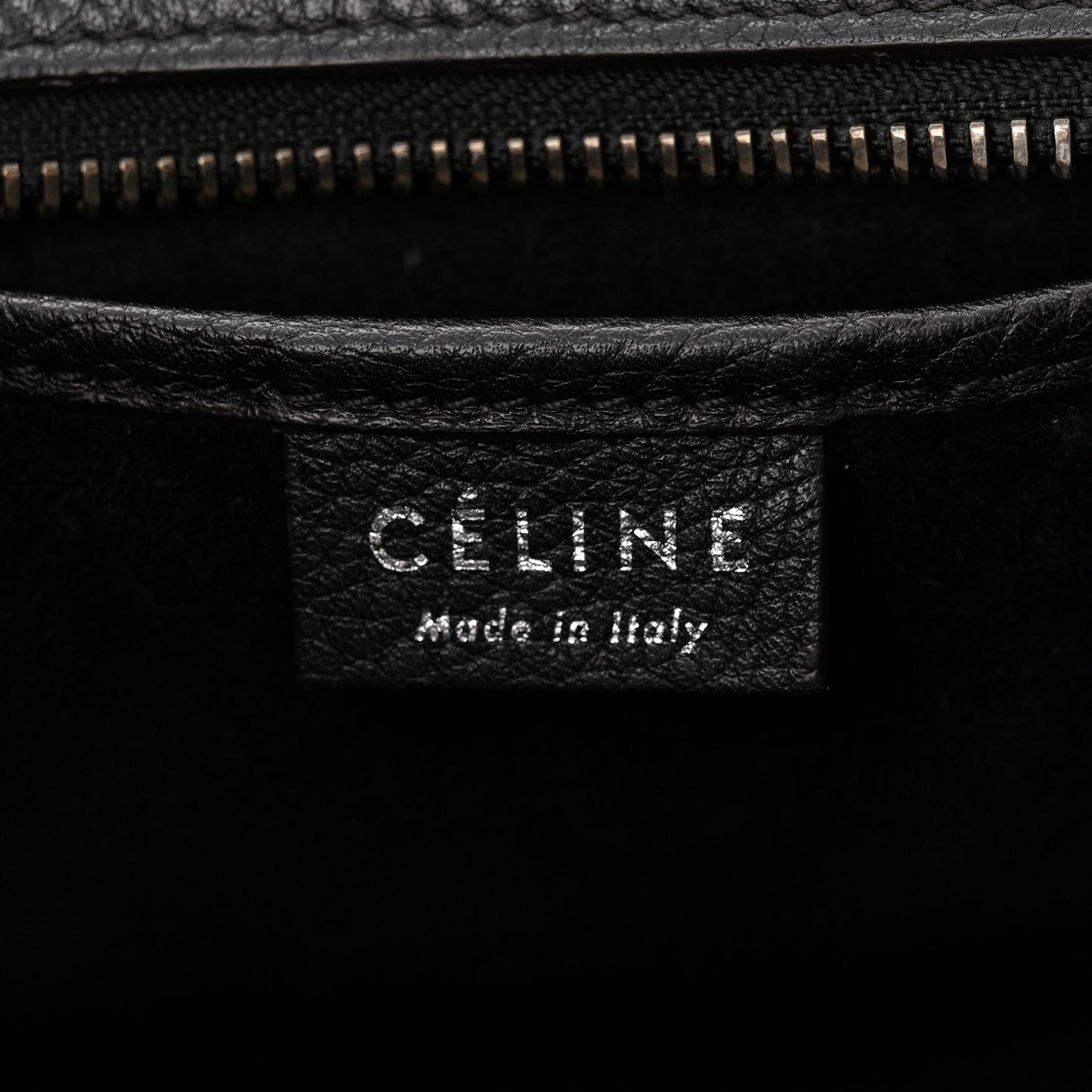 Drummed Calfskin Nano Luggage Black