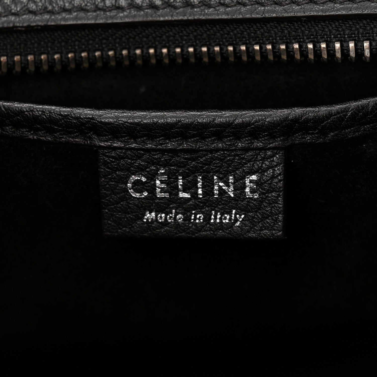 Celine Drummed Calfskin Nano Luggage Black 6 of 14