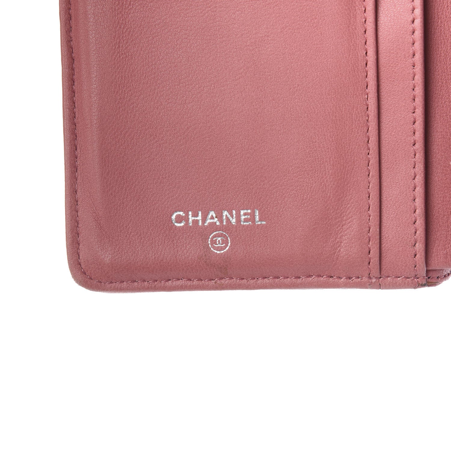 Chanel Lambskin Quilted Yen Wallet Pink 5 of 9