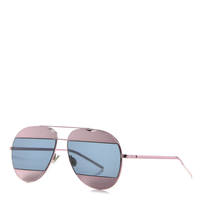 Christian Dior Metal Split 1 Aviator Sunglasses Rose Gold 1 of 6