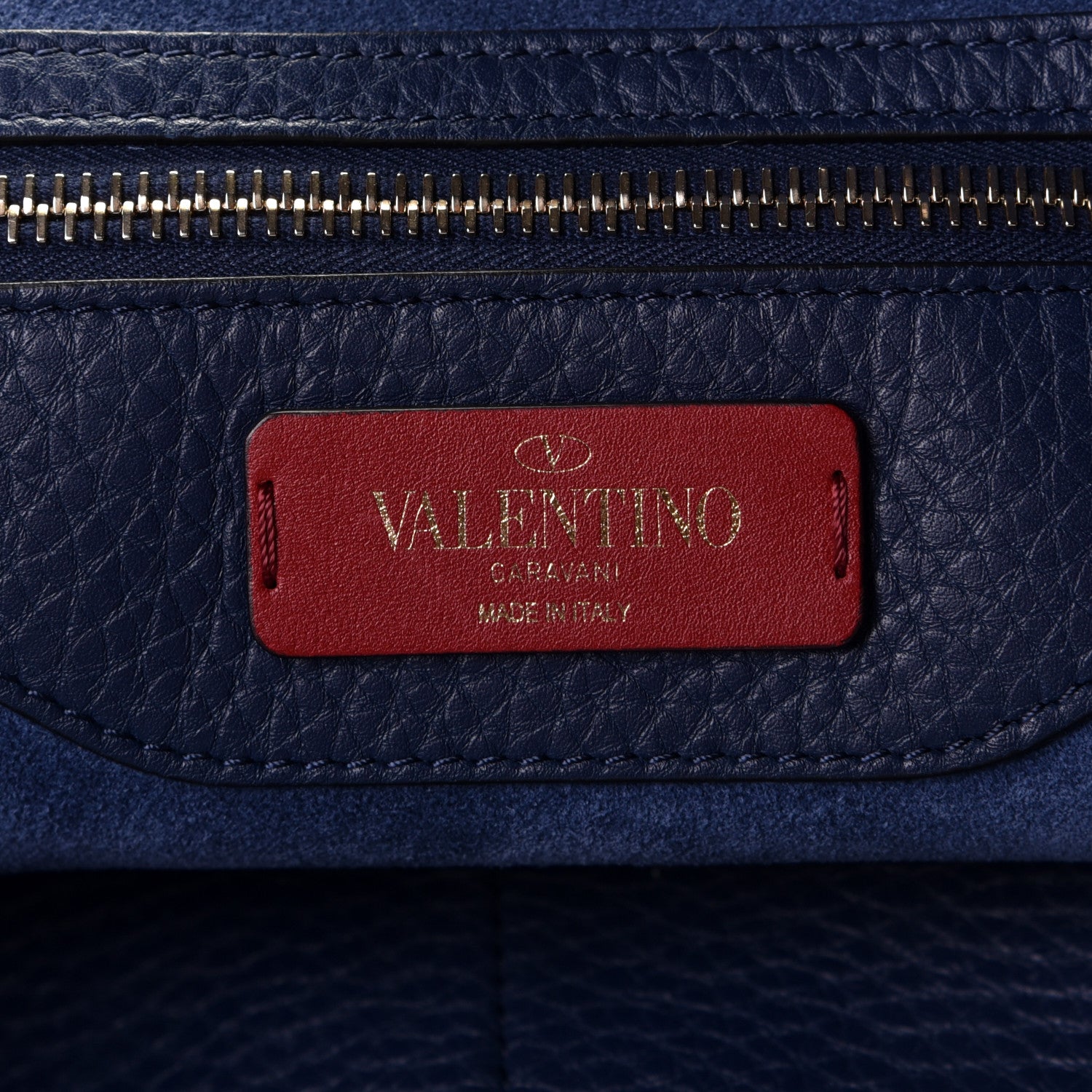 Valentino Garavani Grained Calfskin Rockstud Shoulder Tote Marine 6 of 9