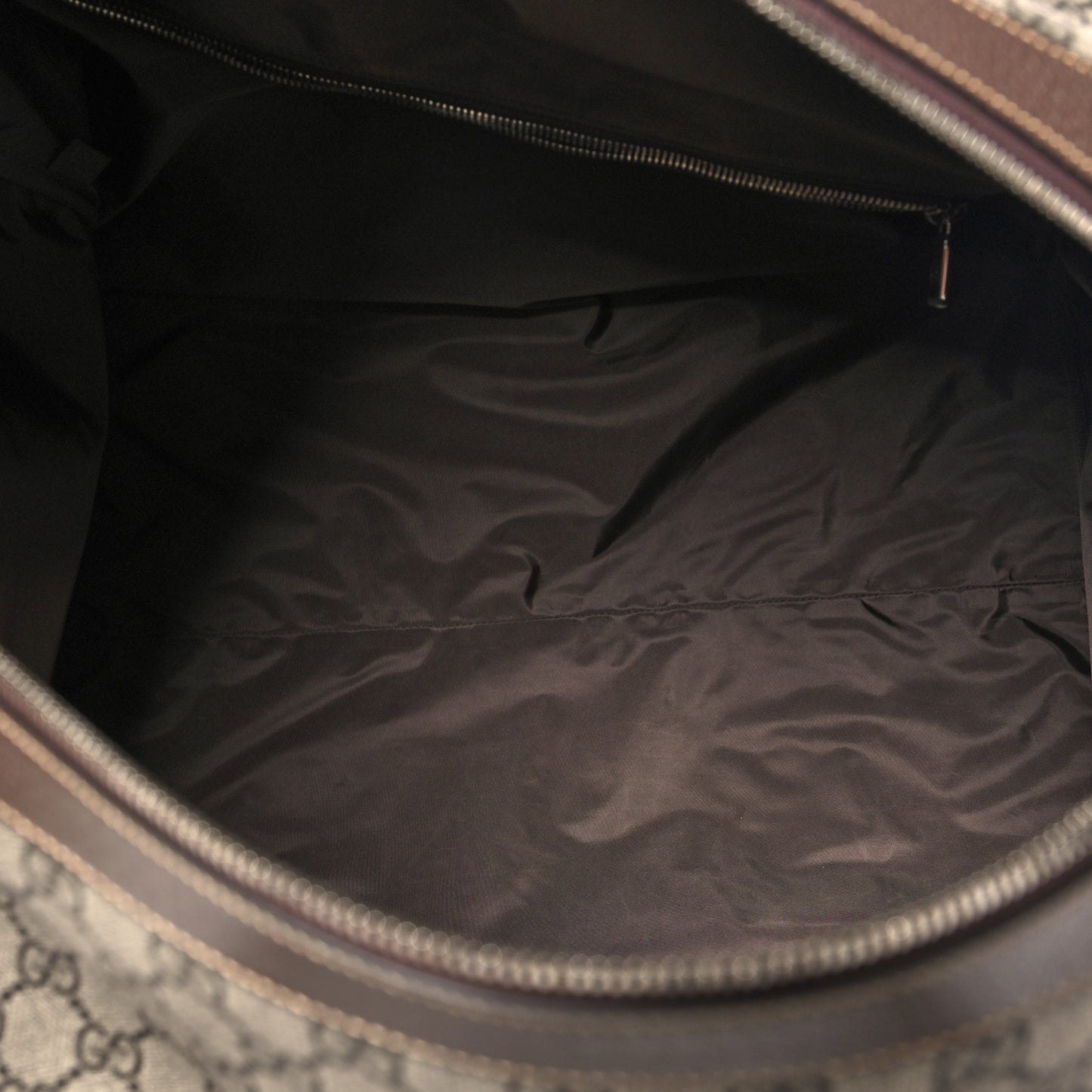 GG Supreme Monogram Web Large Duffle Bag Brown