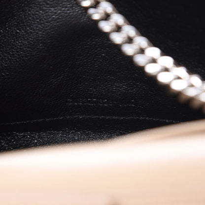 Saint Laurent Grain De Poudre Matelasse Chevron Monogram Chain Wallet Nude Powder 7 of 8