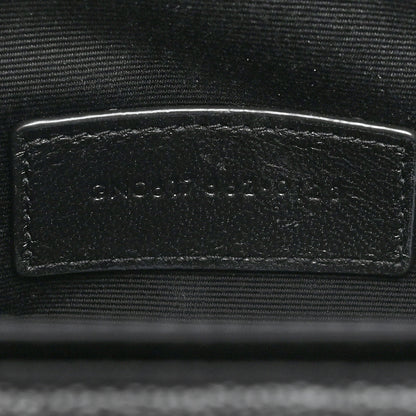 Saint Laurent Grain De Poudre Matelasse Chevron Monogram Envelope Clutch Black 7 of 8