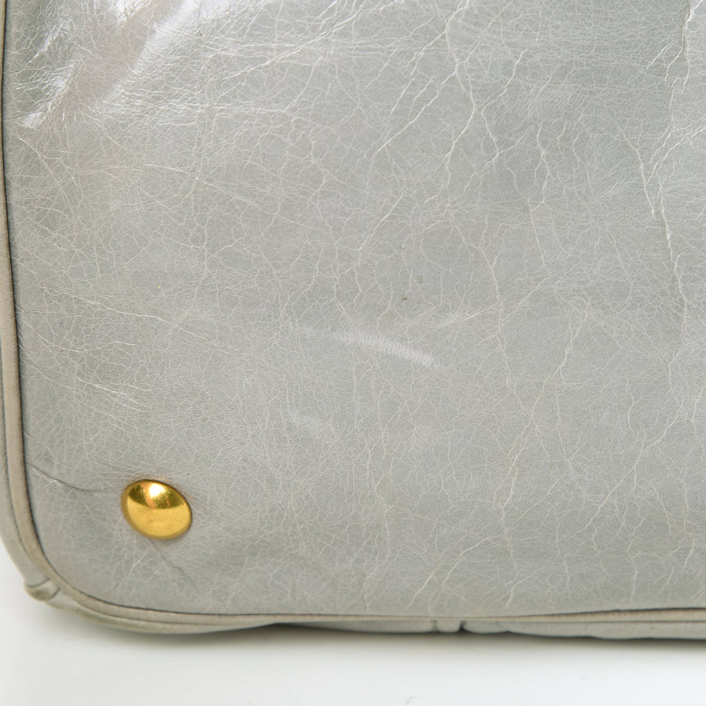 Vitello Shine Top Handle Satchel Nube