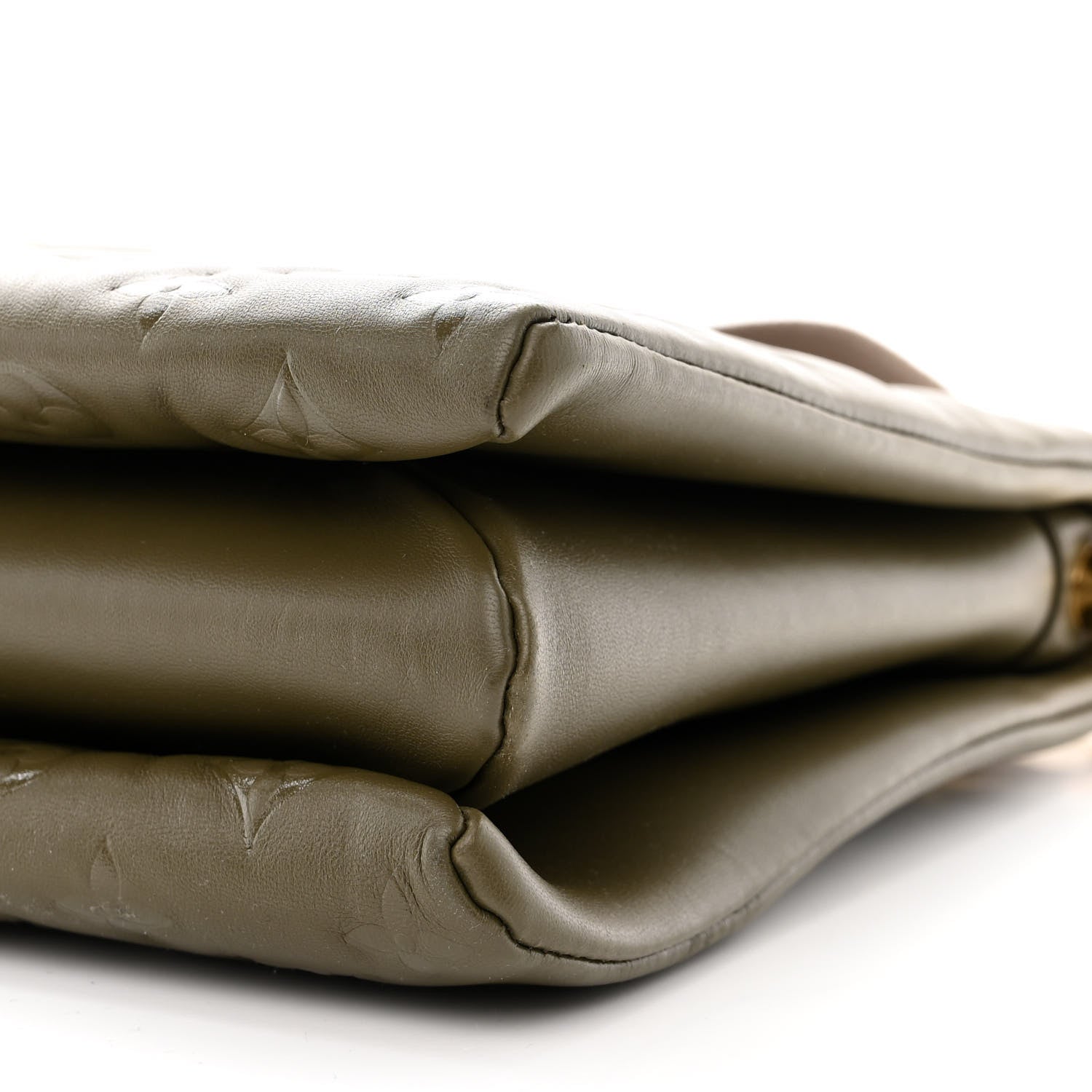 Louis Vuitton Lambskin Embossed Monogram Coussin MM Khaki 11 of 11