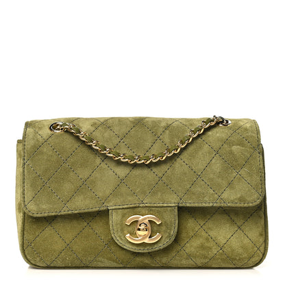 Chanel Suede Calfskin Mini Souplissimo Flap Khaki 1 of 10