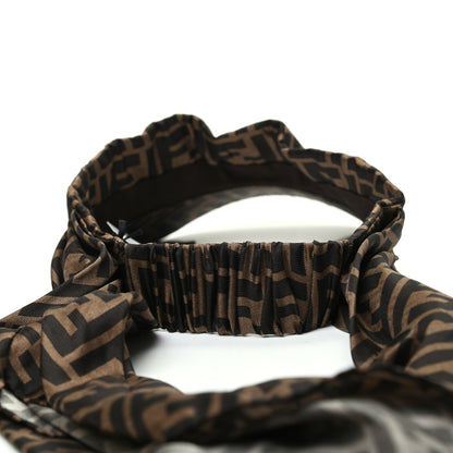Fendi Silk FF Logo Visor Tobacco 6 of 6