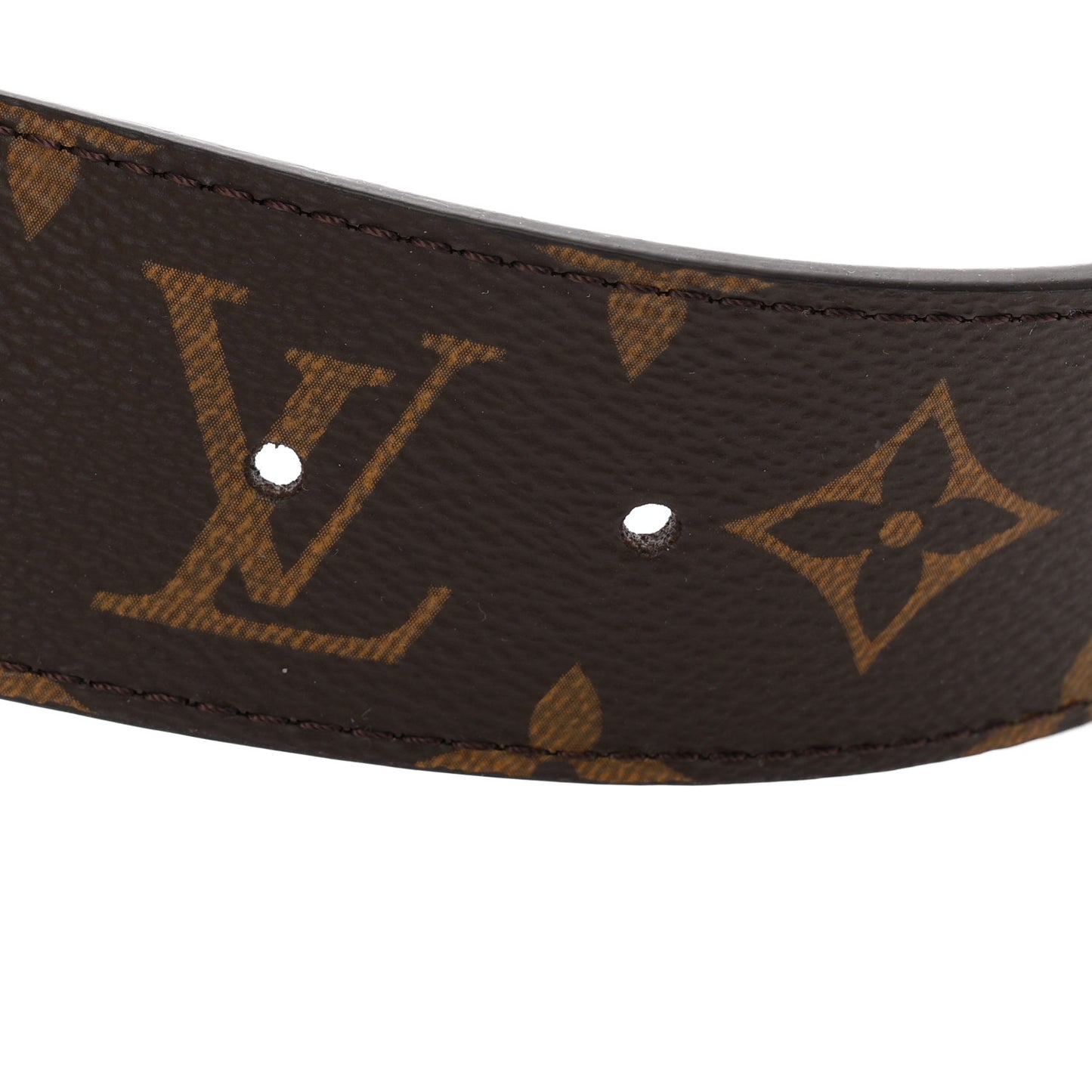 Calfskin Monogram 30mm LV Initiales Reversible Belt 110 44 Black