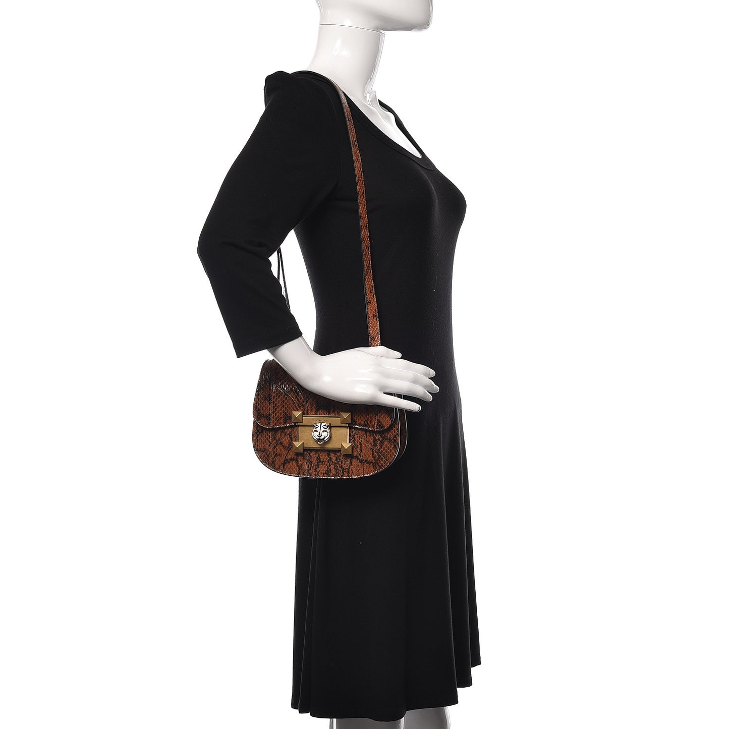 Elaphe Radiata Crystal Small Osiride Shoulder Bag Bright Cuir Ruby