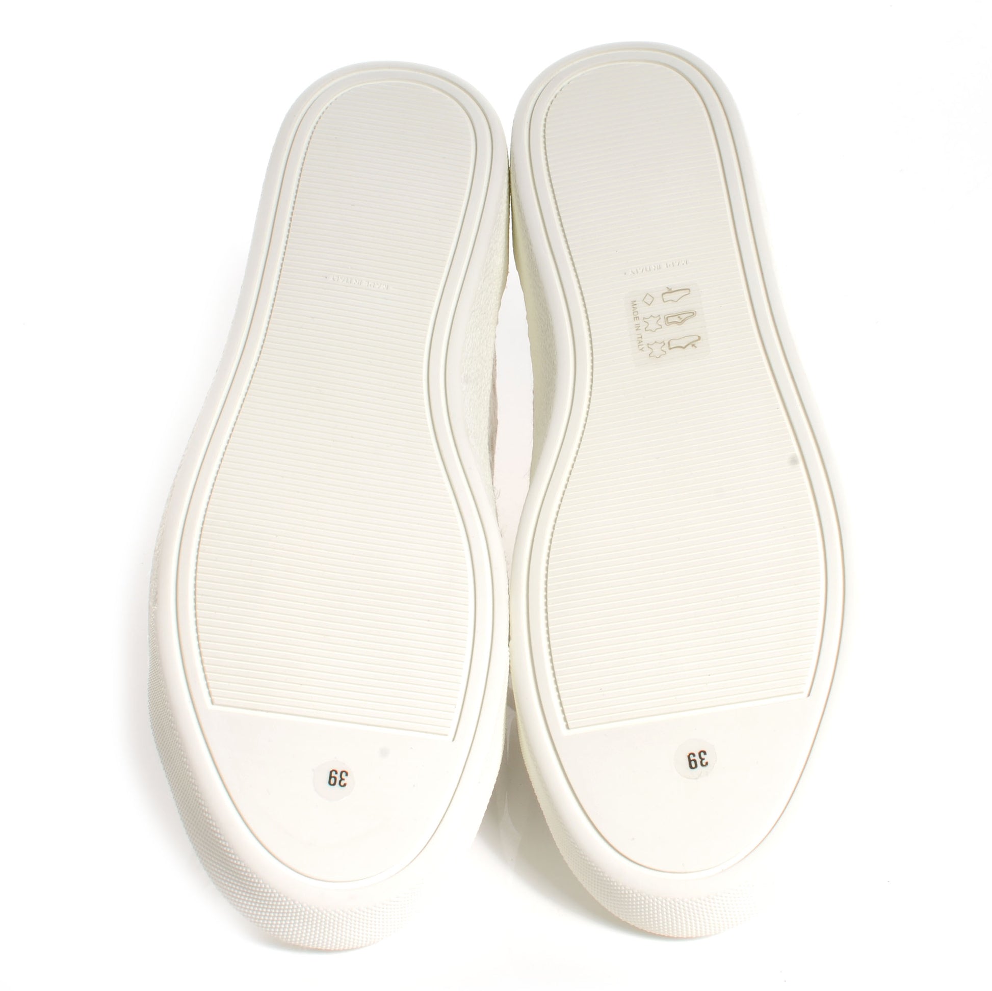 Chanel Patent Grained Goatskin Hollow Out Flower Sneakers 39 White 5 of 6