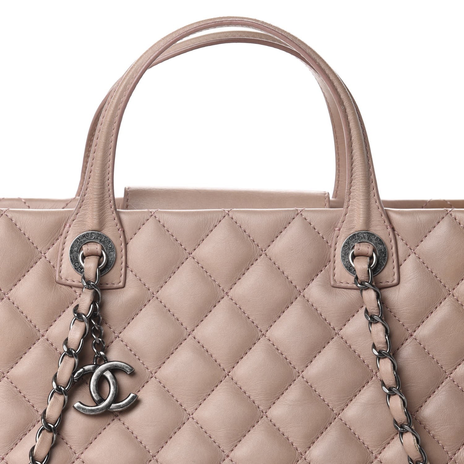 Chanel Calfskin Quilted Small Easy Shopping Tote Light Pink 18 of 18