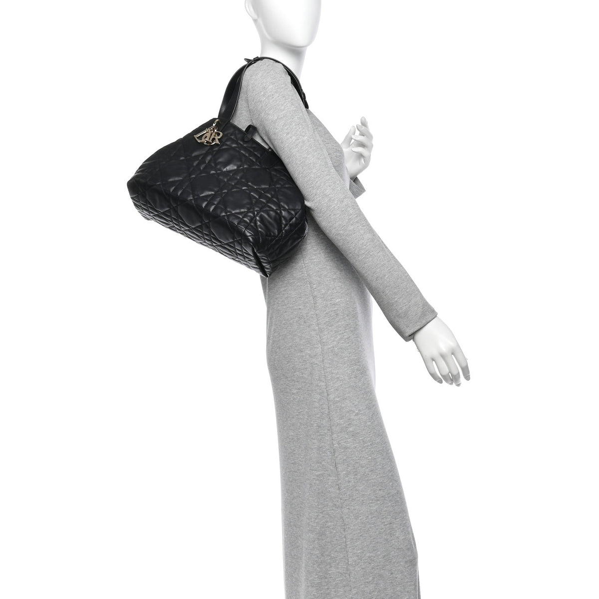 Christian Dior Calfskin Macrocannage Medium Toujours Black 2 of 11