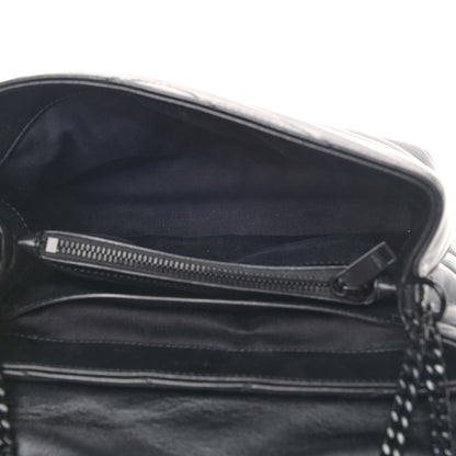Saint Laurent Calfskin Y Quilted Monogram Small Loulou Chain Satchel Black 5 of 10