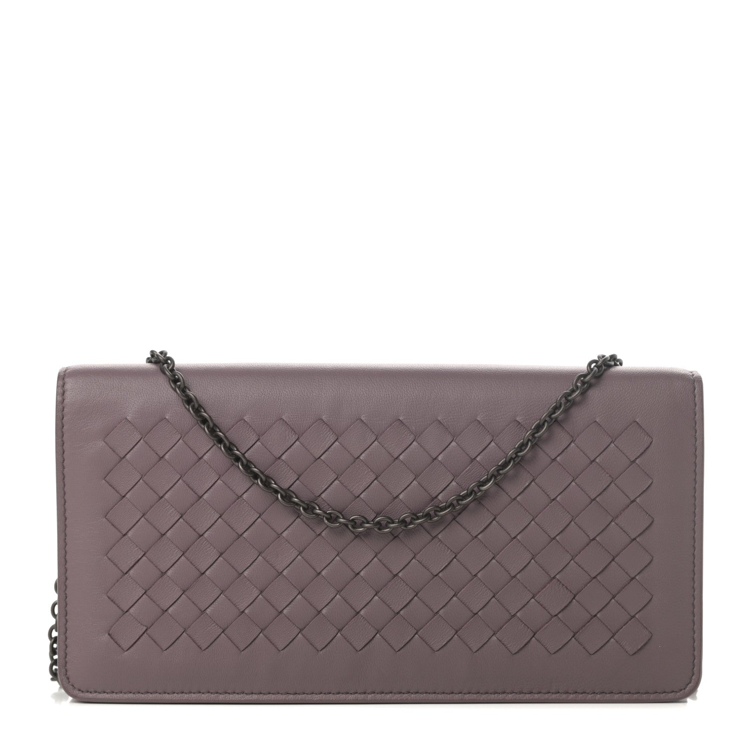 Bottega Veneta Nappa Intrecciato Continental Wallet on Chain Violet 1 of 11