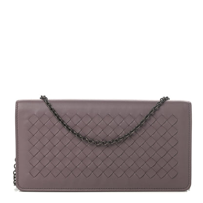 Bottega Veneta Nappa Intrecciato Continental Wallet on Chain Violet 1 of 11