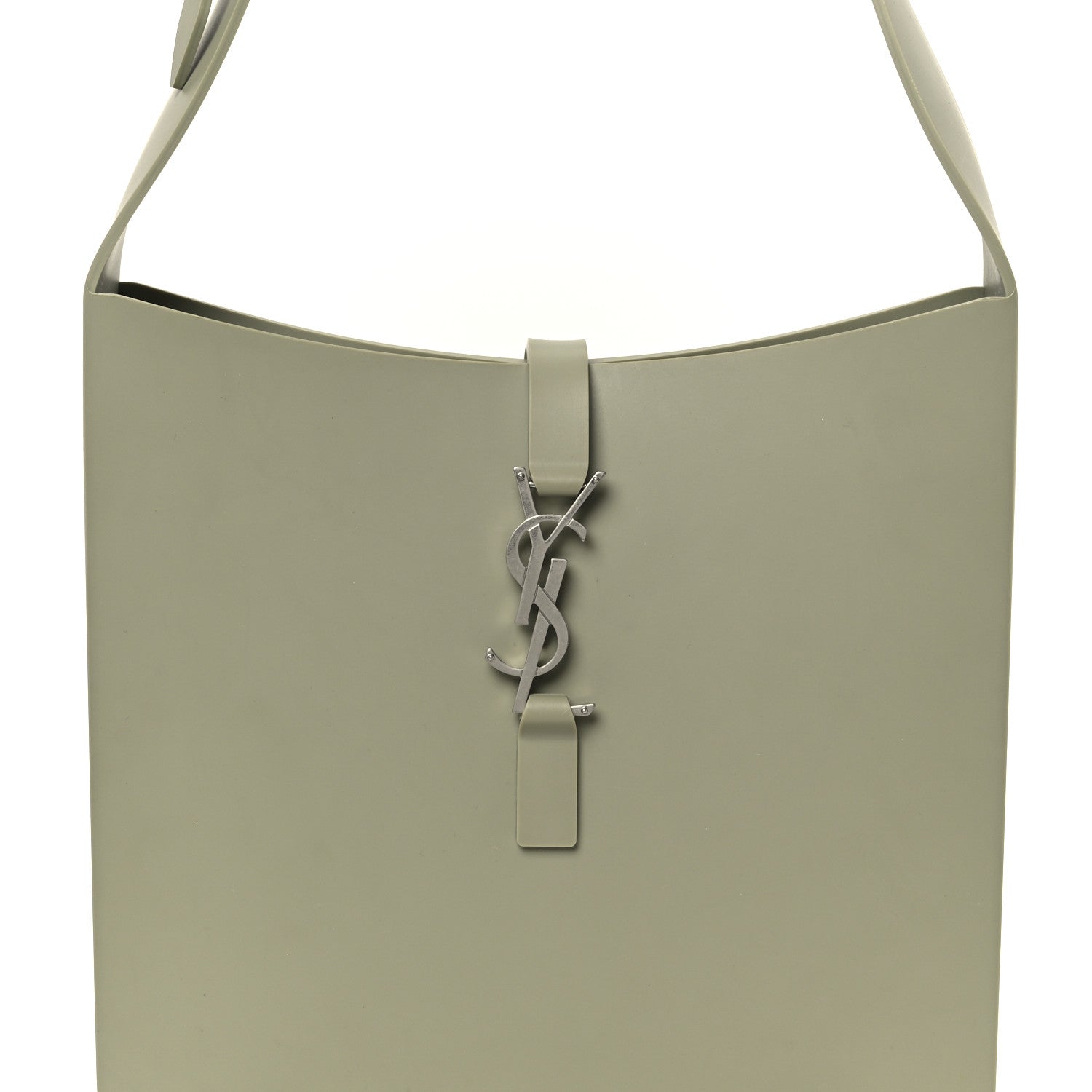 Saint Laurent Rubber Small Le 5 A 7 Supple Hobo Seagrass 8 of 10
