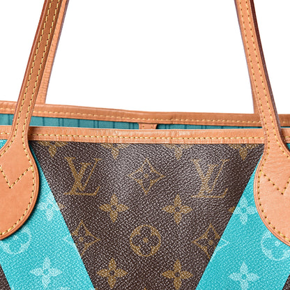 Louis Vuitton Monogram V Neverfull MM Turquoise 9 of 13