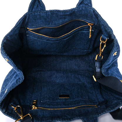 Prada Denim Logo Tote Avio 5 of 10